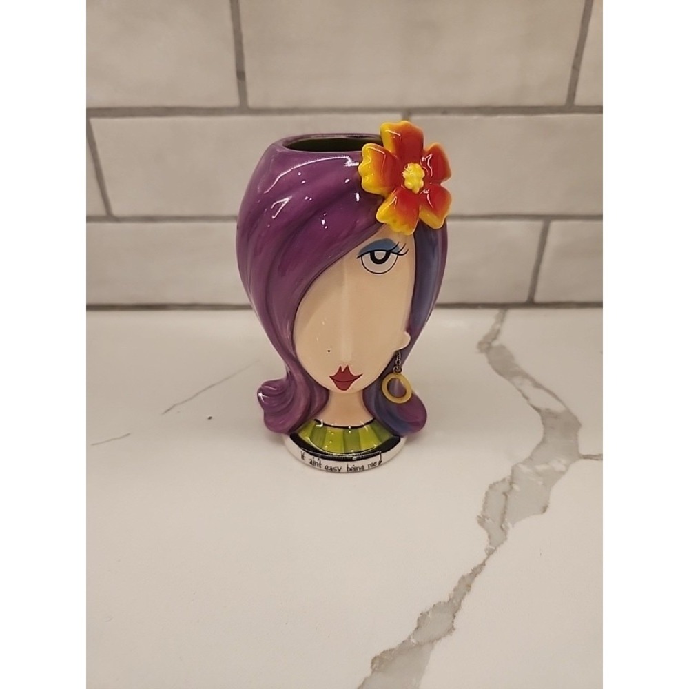 Dolly Mama's Vase "It Ain't Easy Being Me" - Apple Tree Design Ceramics-5.5"